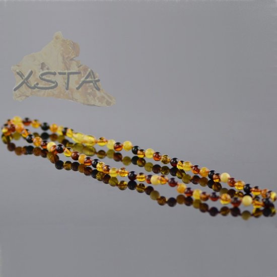Round beads 6 mm amber necklace